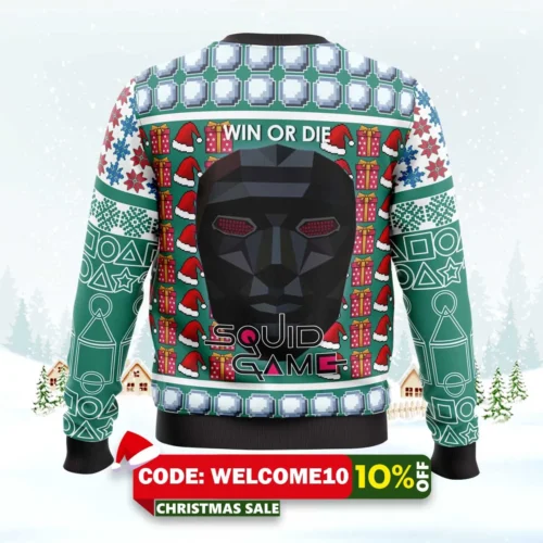 squid game invitation ugly christmas sweater 2
