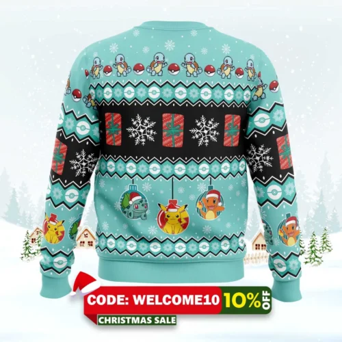 Squirtle I Choose You Pokemon Ugly Christmas Sweater 1 squirtle i choose you pokemon ugly christmas sweater 2