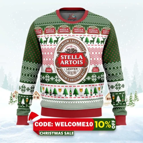 stella artois ugly christmas sweater 1