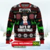 stranger things eleven days of xmas ugly christmas sweater 1