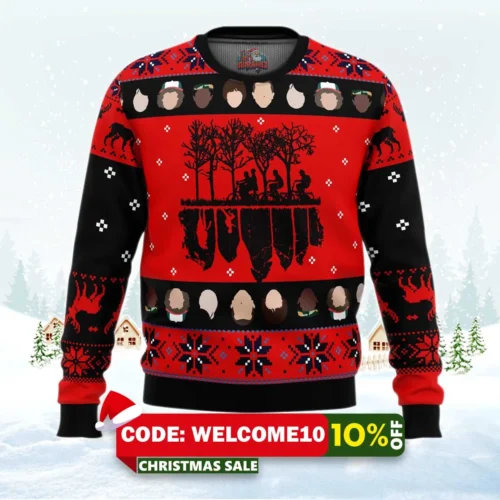 stranger things ugly christmas sweater 1