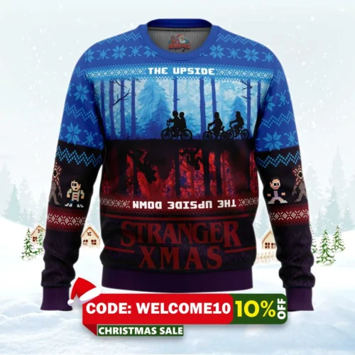 stranger xmas stranger things ugly christmas sweater 1