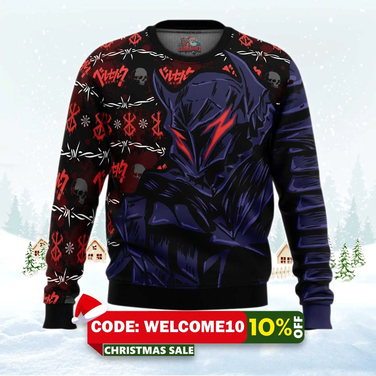 struggler berserk ugly christmas sweater 1 struggler berserk ugly christmas sweater 1