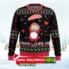 studio ghibli ponyo loves ham miyazaki ugly christmas sweater 1