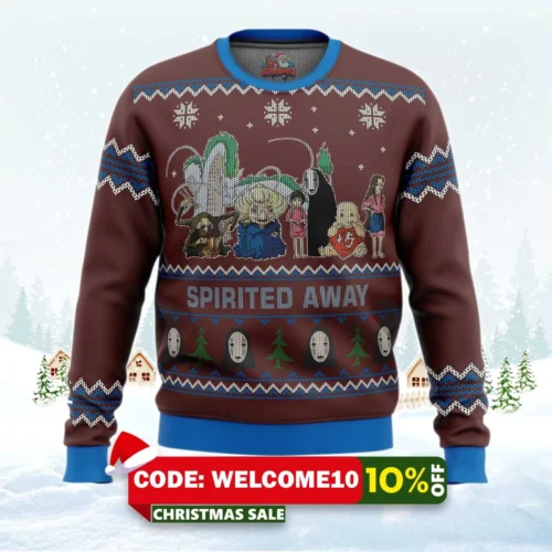 studio ghibli spirited away alt ugly christmas sweater 1