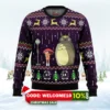 studio ghibli totoro rain miyazaki ugly christmas sweater 1