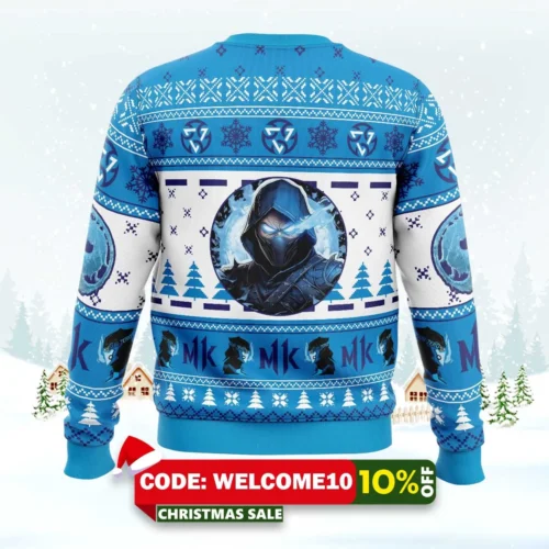 sub zero mortal kombat ugly christmas sweater 2