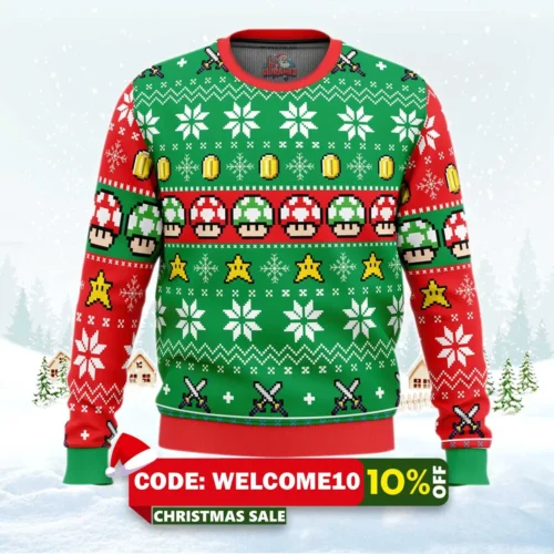 super mario ugly christmas sweater 1