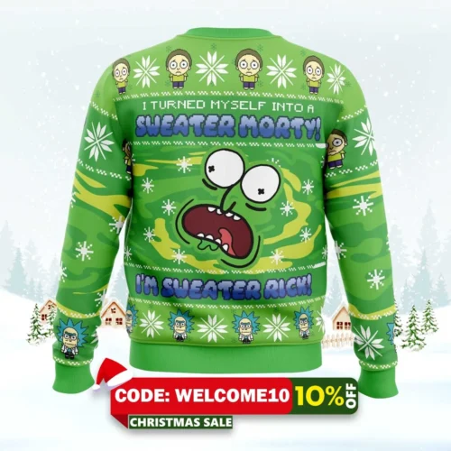Sweater Rick Rick And Morty Ugly Christmas Sweater 1 sweater rick rick and morty ugly christmas sweater 2