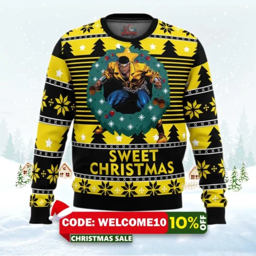sweet christmas luke cage ugly christmas sweater 1
