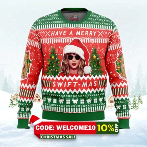 swift mas taylor swift ugly christmas sweater 1
