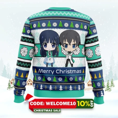 tatsuya and miyuki the irregular at magic high school ugly christmas sweater 2