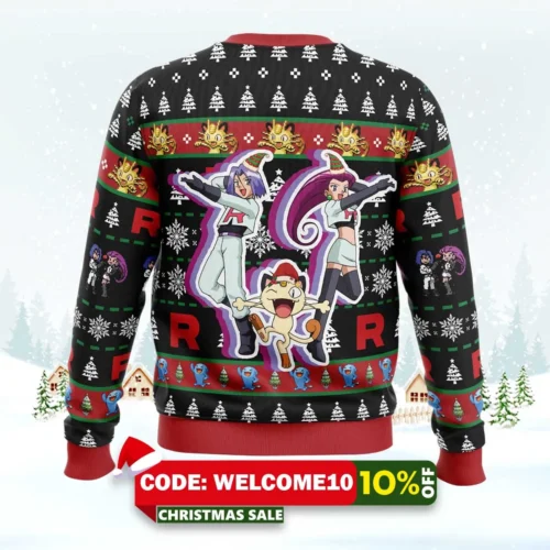 team rocket pokemon ugly christmas sweater 2