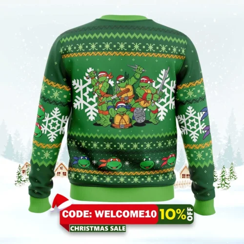 teenage mutant ninja turtles christmas ugly christmas sweater 2
