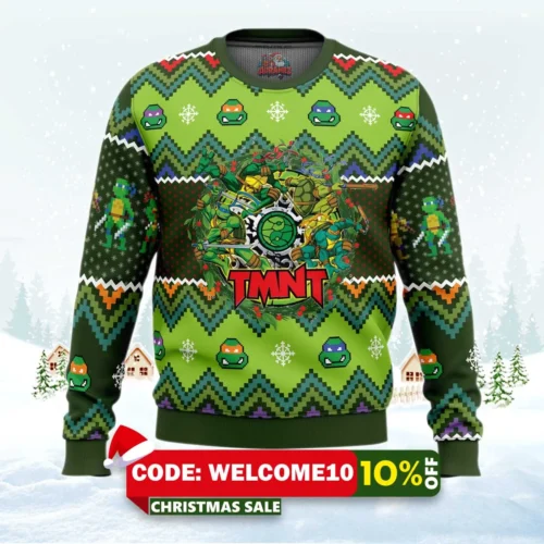 teenage mutant ninja turtles ugly christmas sweater 1