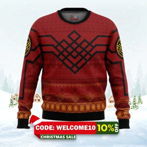ten golden rings shang chi marvel ugly christmas sweater 1