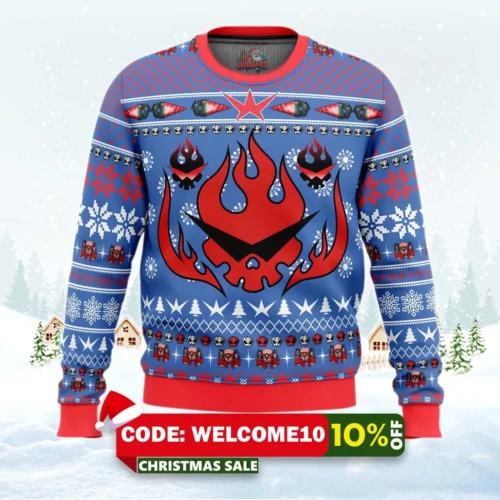 tengen toppa gurren lagann dai gurren ugly christmas sweater 1