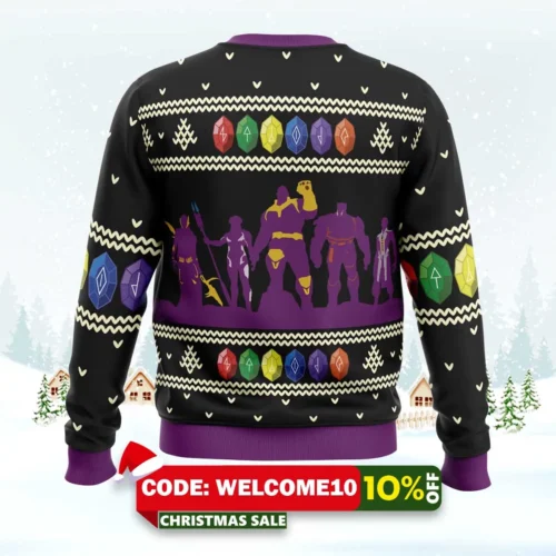 thanos marvel ugly christmas sweater 2