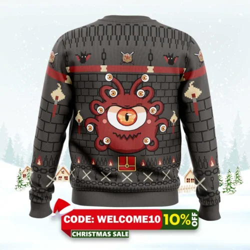 the beholder dungeons and dragons ugly christmas sweater 2
