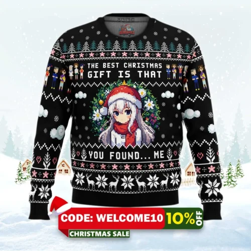 the best christmas gift anohana ugly christmas sweater 1