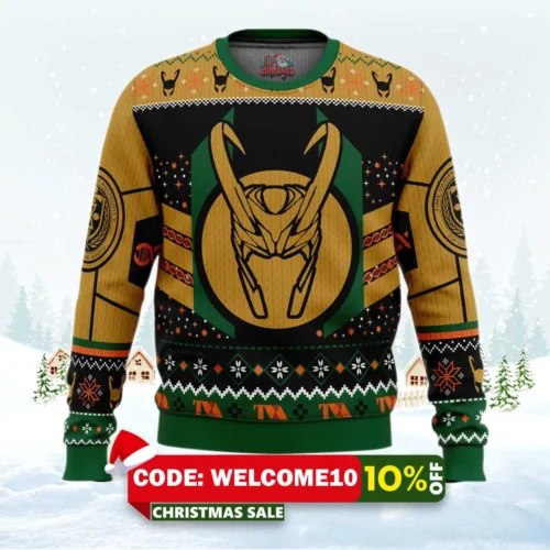 the christmas variant loki ugly christmas sweater 1