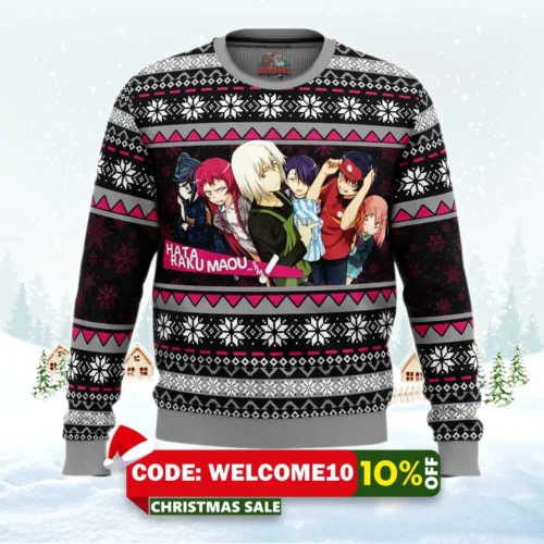 the devils crew the devil is a part timer ugly christmas sweater 1