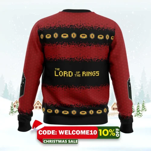 the lord of the rings christmas ugly christmas sweater 2