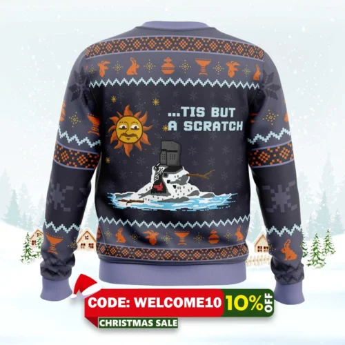 The Melting Knight Monty Python Ugly Christmas Sweater 1 the melting knight monty python ugly christmas sweater 2