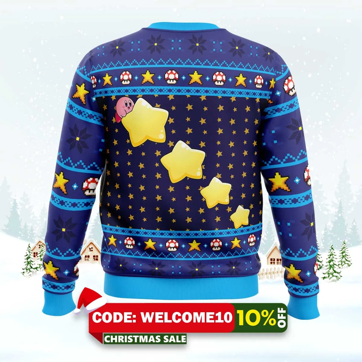 the pink hero kirby's dream land ugly christmas sweater 2 the pink hero kirby's dream land ugly christmas sweater 2