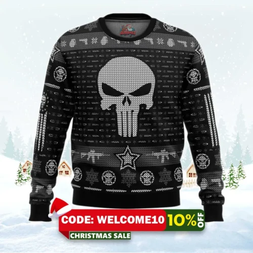 the punisher ugly christmas sweater 1