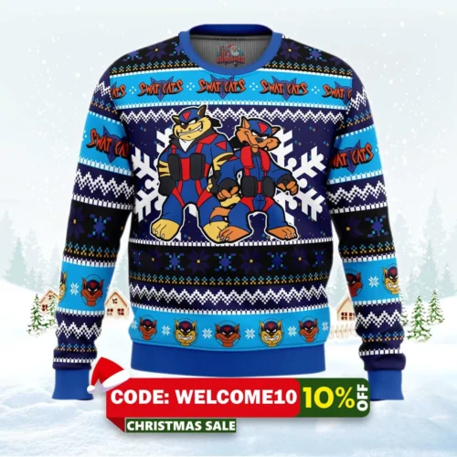 the radical squadron swat kats ugly christmas sweater 1