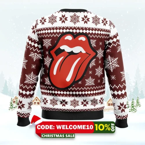 the rolling stones ugly christmas sweater 2