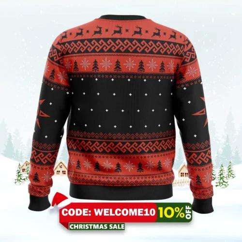 the strongest dragon wargreymon digimon ugly christmas sweater 2