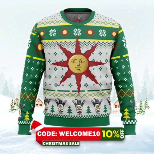 the sun dark souls ugly christmas sweater 1