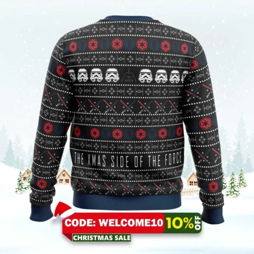 the xmas side of the force star wars ugly christmas sweater 2