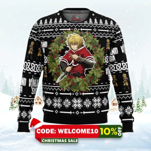 thorfinn vinland saga ugly christmas sweater 1