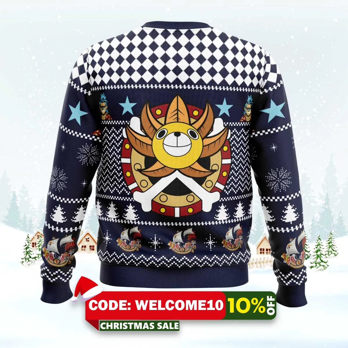 thousand sunny one piece ugly christmas sweater 2 thousand sunny one piece ugly christmas sweater 2