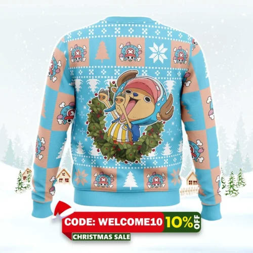 timeskip tony tony chopper one piece ugly christmas sweater 2