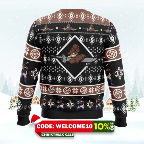 toji fushiguro chibi jujutsu kaisen ugly christmas sweater 2