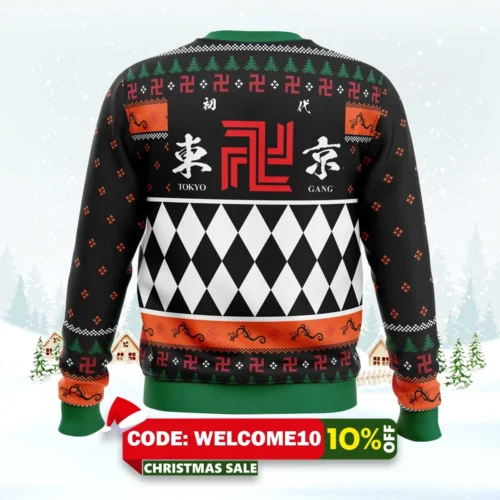 tokyo gang tokyo revengers ugly christmas sweater 2