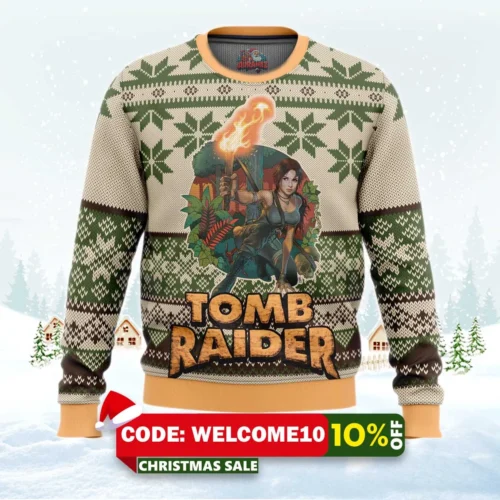 tomb raider alt ugly christmas sweater 1