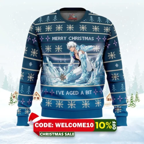 toshiro hitsugaya bleach ugly christmas sweater 1