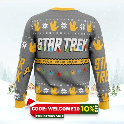 trek the halls star trek ugly christmas sweater 2