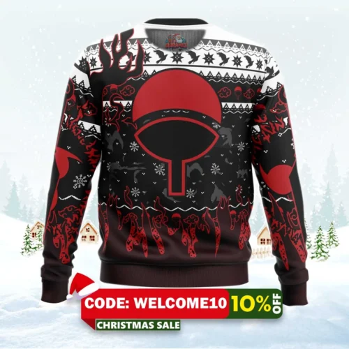 uchiha emblem naruto christmas sweater 1