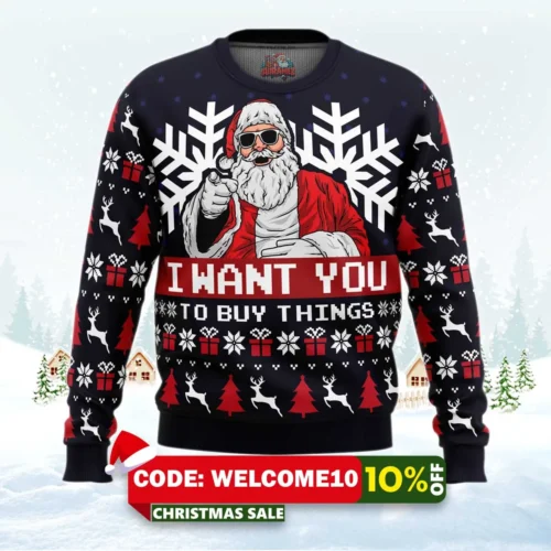 uncle santa claus ugly christmas sweater 1