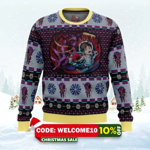 unit 01 ikari shinji neon genesis evangelion ugly christmas sweater 1