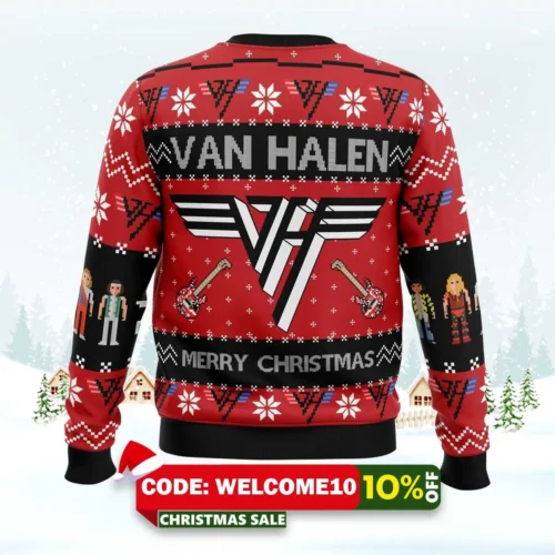 van halen ugly christmas sweater 2