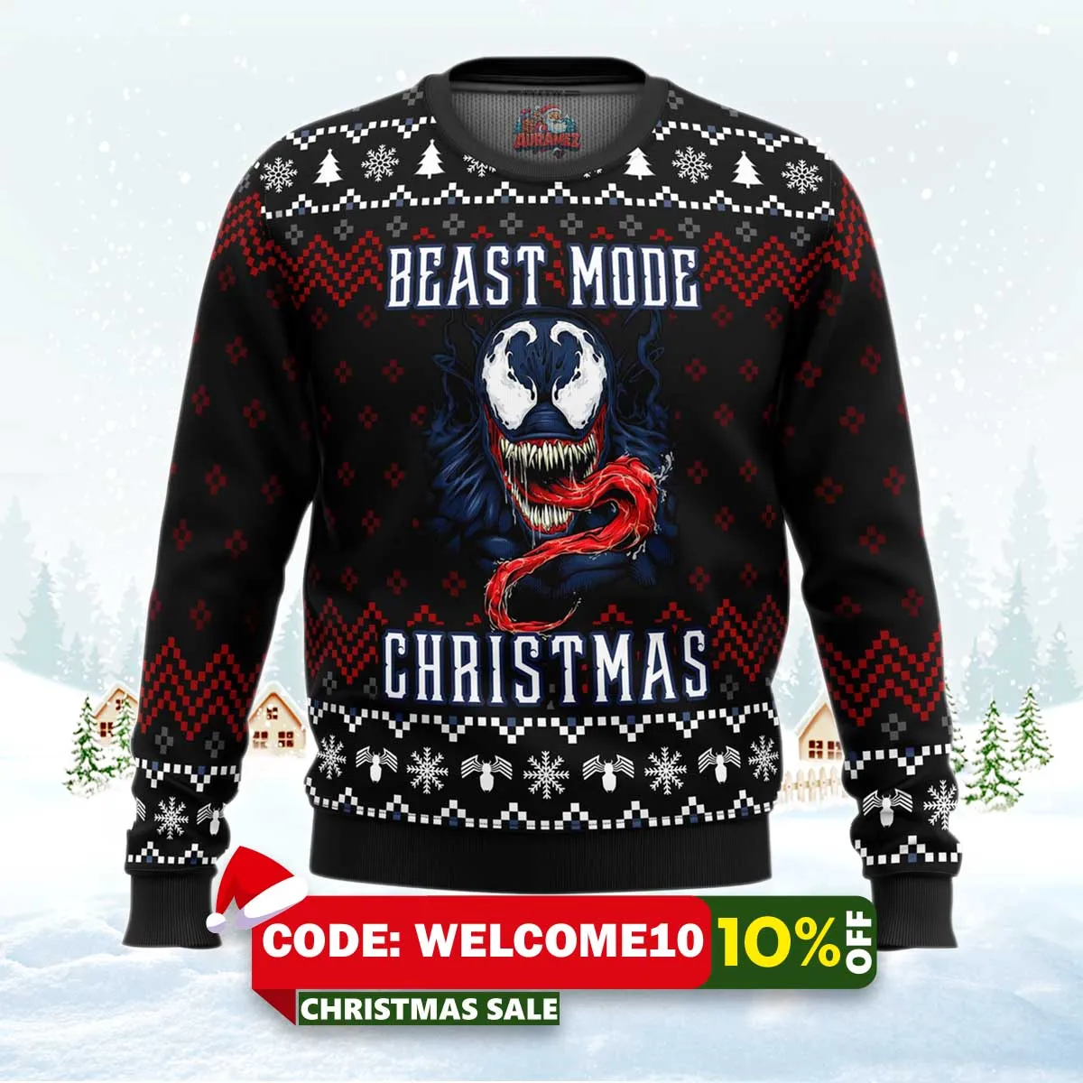 venom beast mode christmas ugly christmas sweater 1 venom beast mode christmas ugly christmas sweater 1