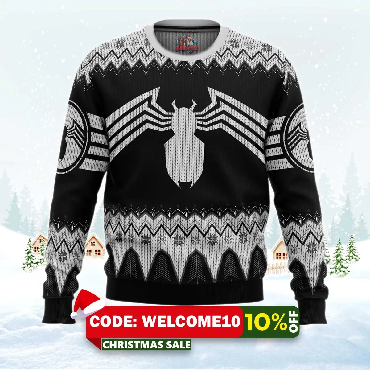 venom marvel venom symbol ugly christmas sweater 1 venom marvel venom symbol ugly christmas sweater 1