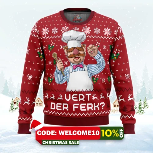 vert der ferk the muppet show ugly christmas sweater 1